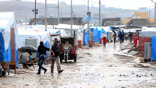 Irak'taki sığınmacıların yağmur çilesi
