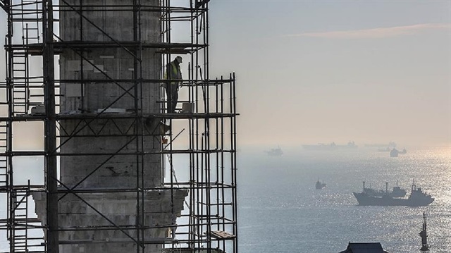 Tarihi Sultanahmet Cami minaresi restorasyon