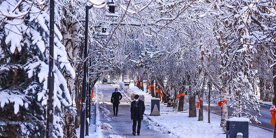 Erzurum'a yağdırılan kar güzellikleri de beraberinde getirdi
