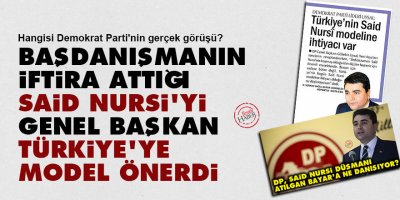 Başdanışmanın iftira attığı Said Nursi'yi Genel Başkan Türkiye'ye model önerdi