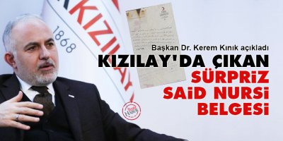 Kızılay'da çıkan sürpriz Said Nursi belgesi
