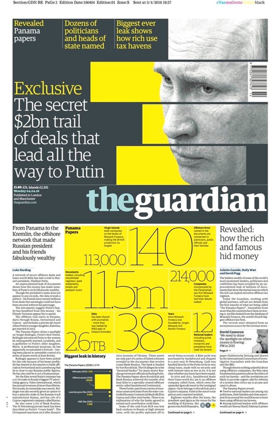 Guardian Panama Papers Vladimir Putin