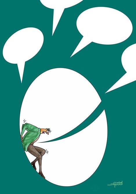 Osman Suroğlu karikatür - Konuşma